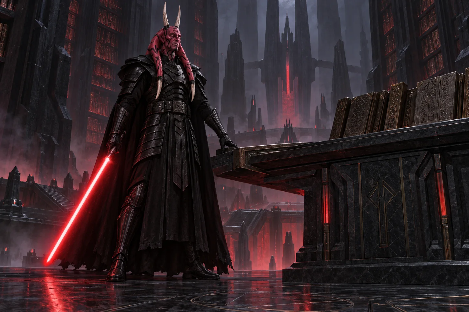 AI interpretive illustration of Darth Wyyrlok III
