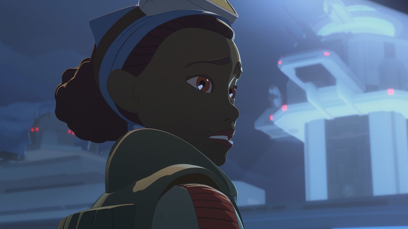 IDS character archive image of Tam Ryvora. She defects from the First Order in Resistance's final story.