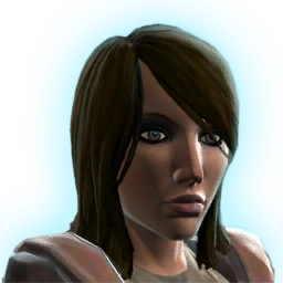 SWTOR in-game portrait of light-side Jaesa Willsaam, the Alderaanian former Jedi apprentice