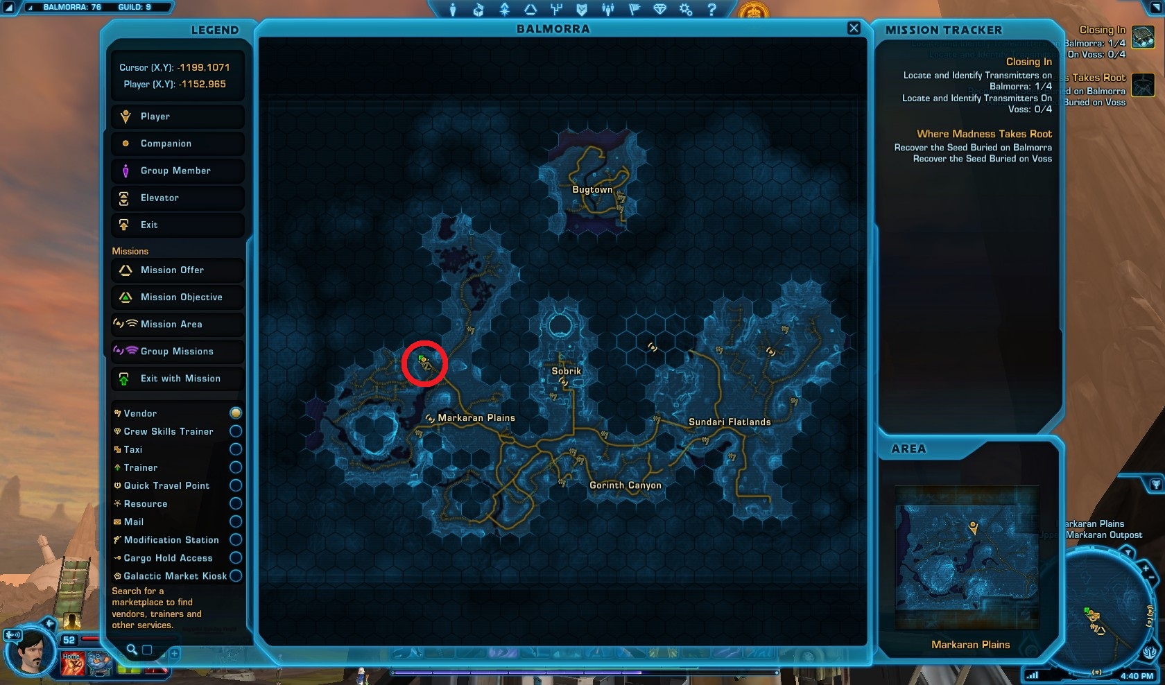 Historic SWTOR Balmorra planet map displaying Sobrik, Markaran Plains, Gorinth Canyon and Sundari Flatlands